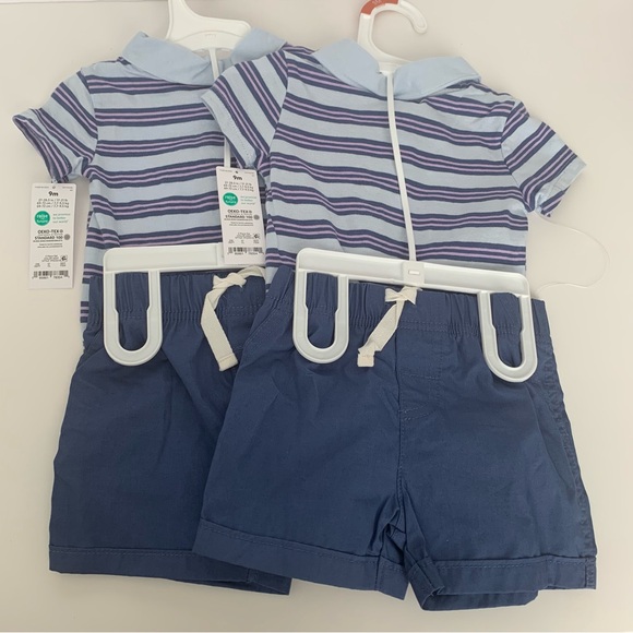 NWT Set of 2 Carters Onesie and Shorts Set Size 6 Months - Picture 2 of 8